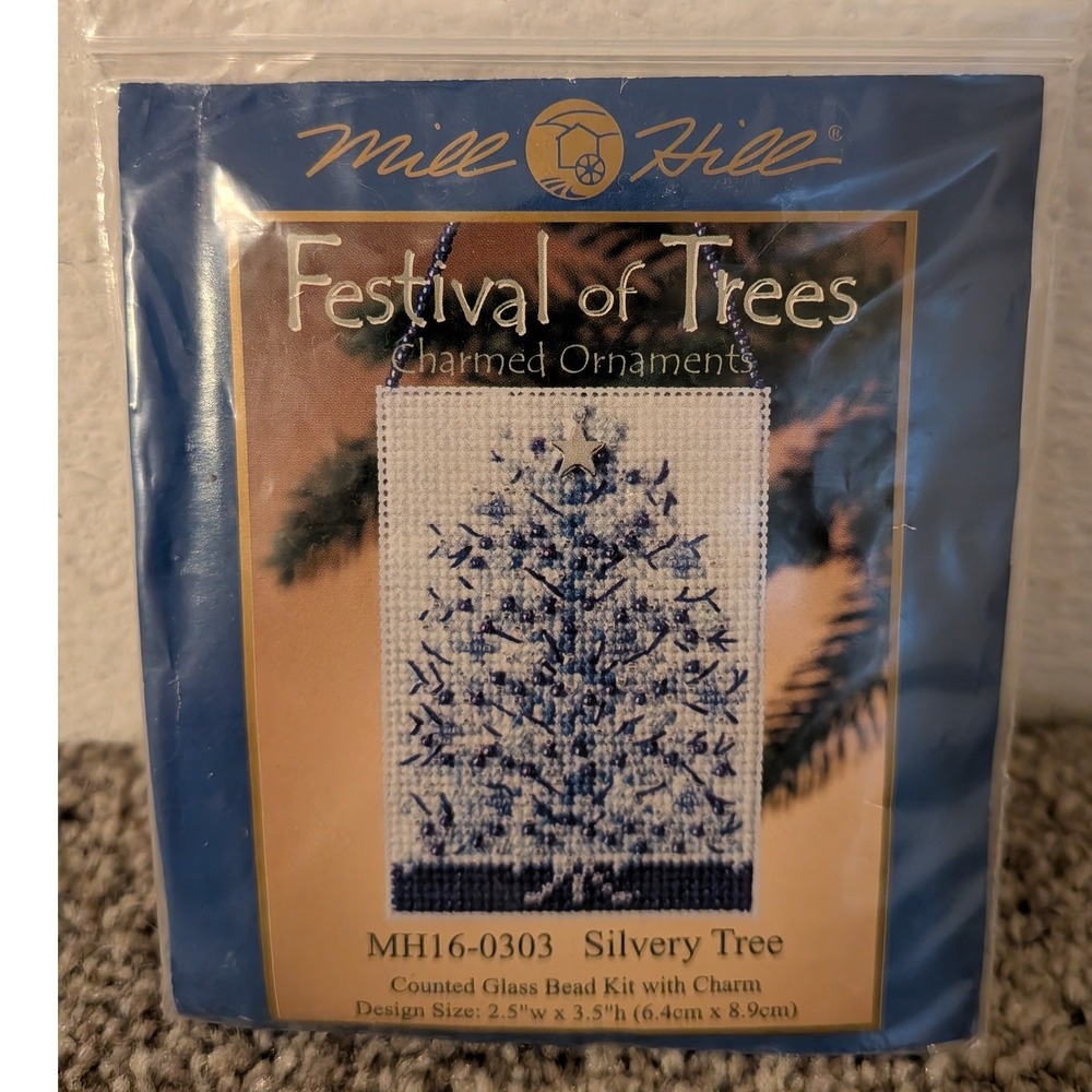 Mill Hill Festival of Trees Silvery Tree‎ Counted Glass Bead Kit MH16-0303 New